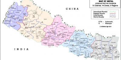 Непал ўсе раённыя карце