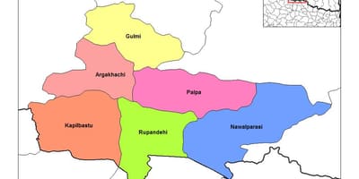 Карта rupandehi Непал